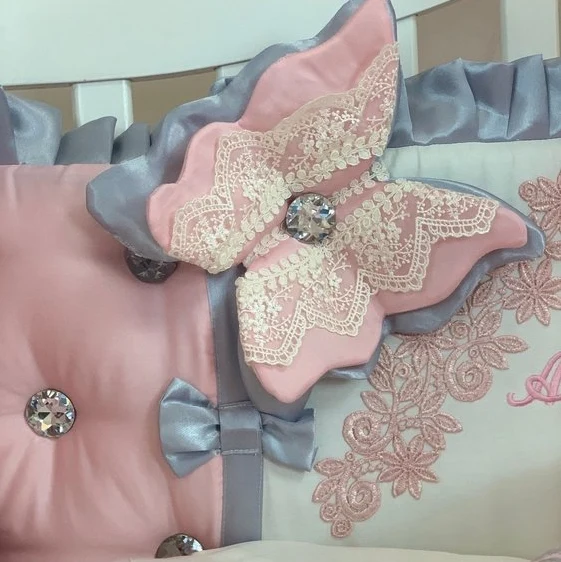Elegant Princess Luxury Crib Bedding Set with Canopy - Image 4